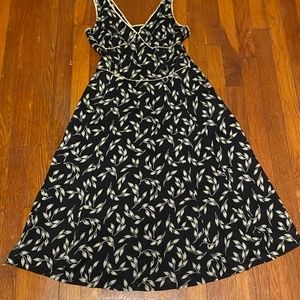 Gap Black Floral Sundress Size 6 Summer Dress